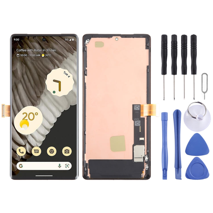 OLED LCD Screen Digitizer Full Assembly with Frame For Google Pixel 7 Pro GP4BC GE2AE High Quality Mobile Spares Parts